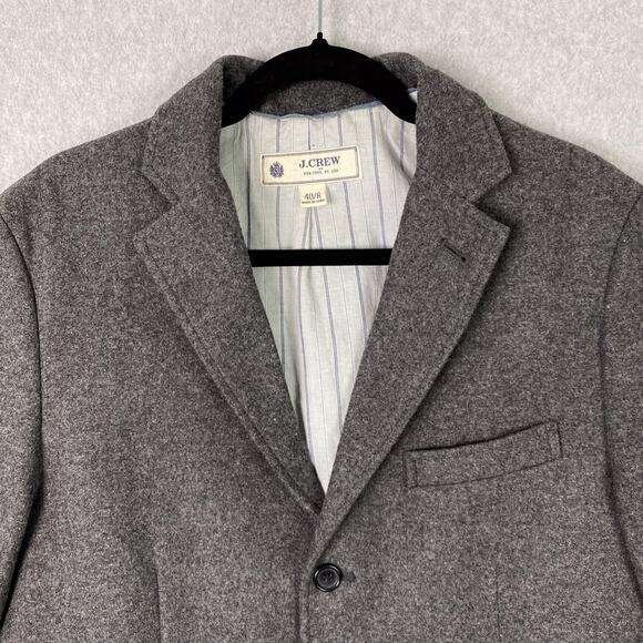 J. Crew Mens 40R Grey Wool Blend Blazer Jacket - Picture 2 of 7